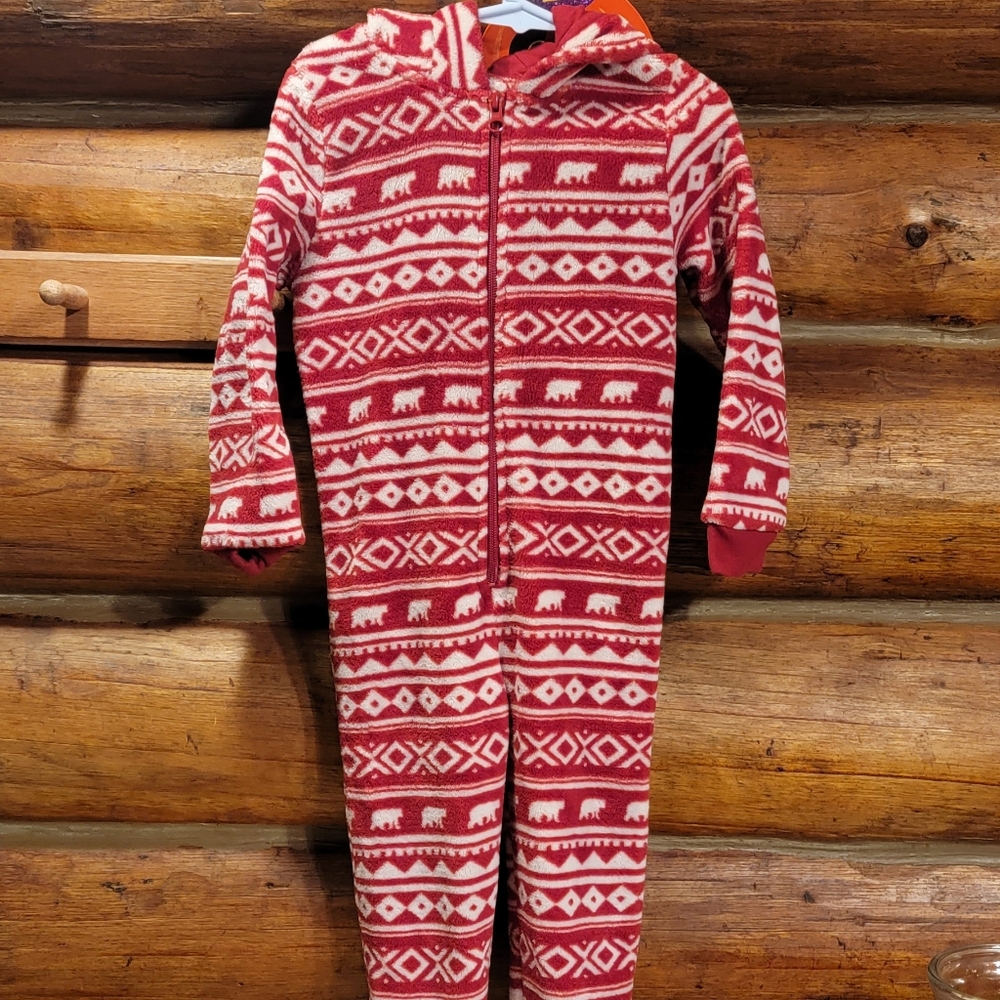 Dip Sz4t Snow Suit hooded bear tribal pattern